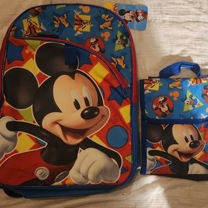 Mickey mouse club house backpack with lunch bag combo